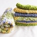 Crocheted Cotton Washcloth and 7 Facial Scrubbies Set