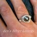 Wire Wrapped Ring, Sterling Silver and Swarovski Crystal Pearl