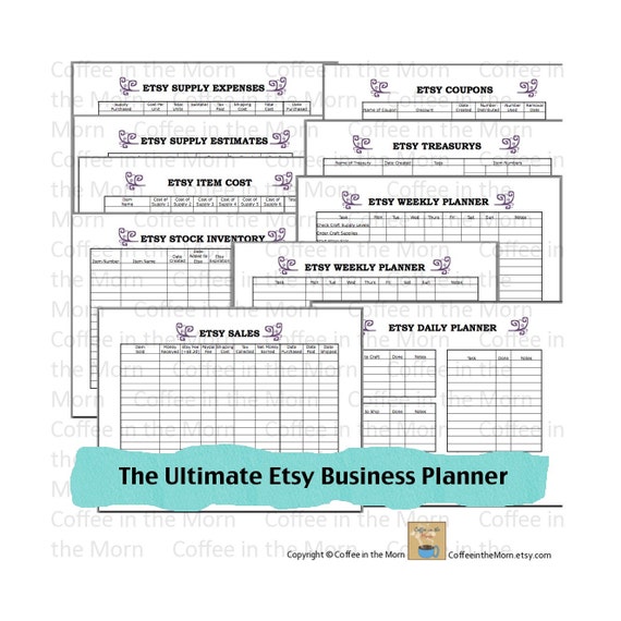 Etsy Business Planner Expense Tracker To Do List Inventory PDF Digital ...