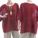 Knitted sweater, overlay top in red - lagenlook women plus sizes - large, oversized