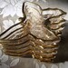 Vintage Butterfly Dishes, Glass, Gold Trim, Serving, Jewelry, Trinkets, Set of 5