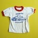 Child's Keep On Truckin White Cotton Ringer Tee Tshirt (Child's size 4-6)