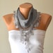 cotton scarf-grey cotton scarf headband necklace cowl with lace edge women scarves fashion scarf christmas gifts