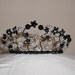 Black & Silver Flower Tiara