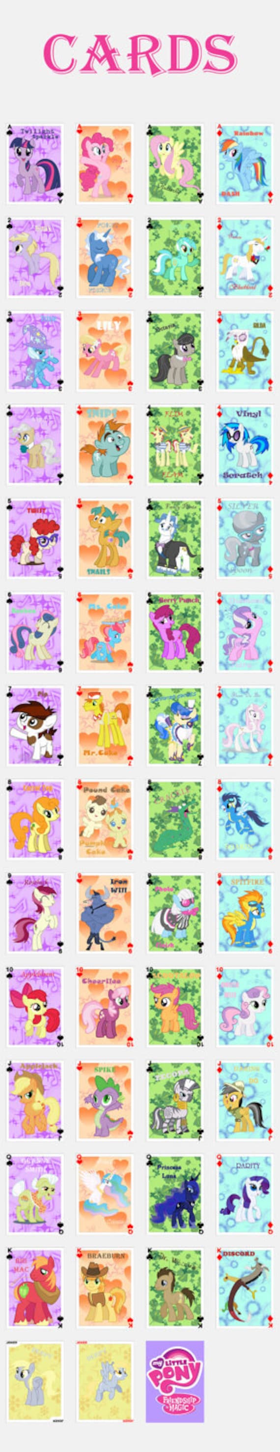 My little pony poker cards
