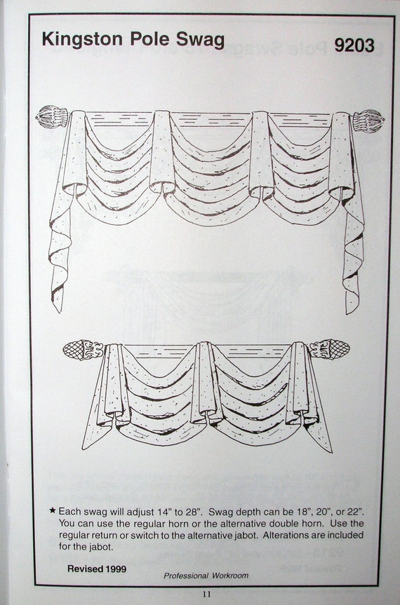 M Fay Pattern 9203 Kingston Pole Swag Home Decor Window