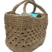 Tote Shopping Bag. Strong Crocheted Jute. Made in England. FREE P&P to UK addresses
