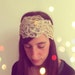 Wide Stretch Vintage Lace Headband Ivory Cream - Womens Headbands Head Wraps, Turban Headband Turban Head Wrap, Head Bands Fabric Headband