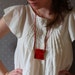 Red Suede Necklace Pouch