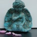 Turquoise black silver and gold antiqued upcycled guardian angel/cherub figurine nursery decor baptism gift baby gift romantic