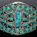 Huge Turquoise and SIlver Bohemian Statement Cuff Bracelet