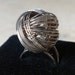 Modernist Atomic Silver Sphere Ball Adjustable Ring