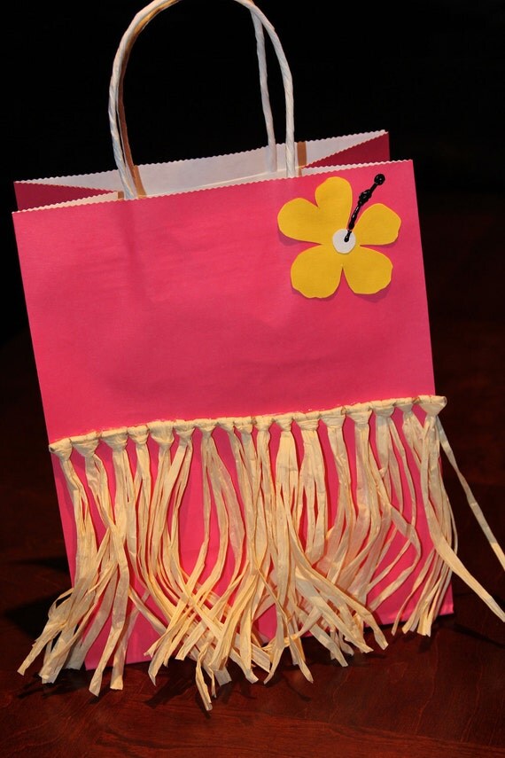 Items similar to Hawaiian Luau Party Favor Bag Set of 8 on Etsy