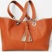 Reserved for Ying. Hermes Tangerine / Orange Nappa Leather Oversized Versatile Tote (13" Laptop). Personalized Key Ring. Handmade. Unique.
