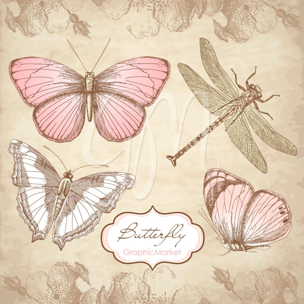 Vintage Butterfly Art 112