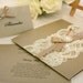 Special order for Melissa- 50x Vintage Lace Wedding Invitations with matching envelopes