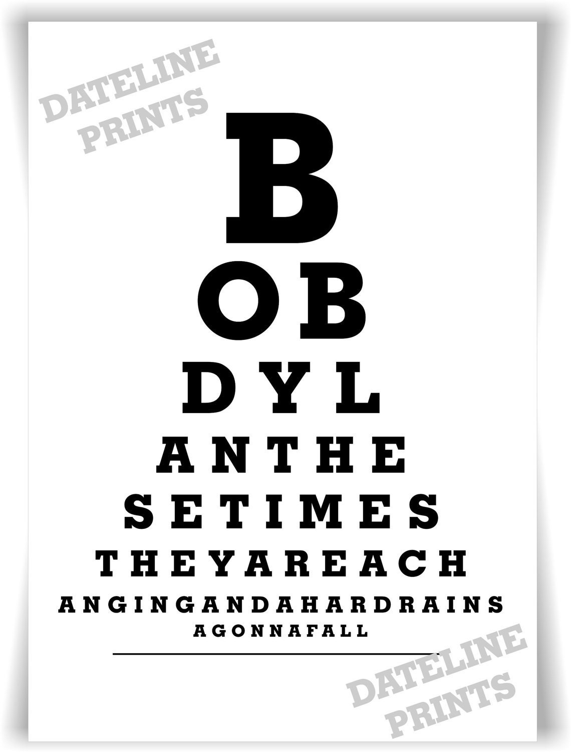 A4 Printable Eye Test Chart
