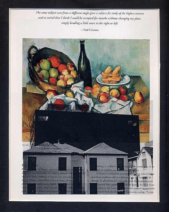 The Mission Original One of a Kind ART Photography Clayton Architecture Surrealism Cezanne Still-life Recycled Book Page Ray Denhison