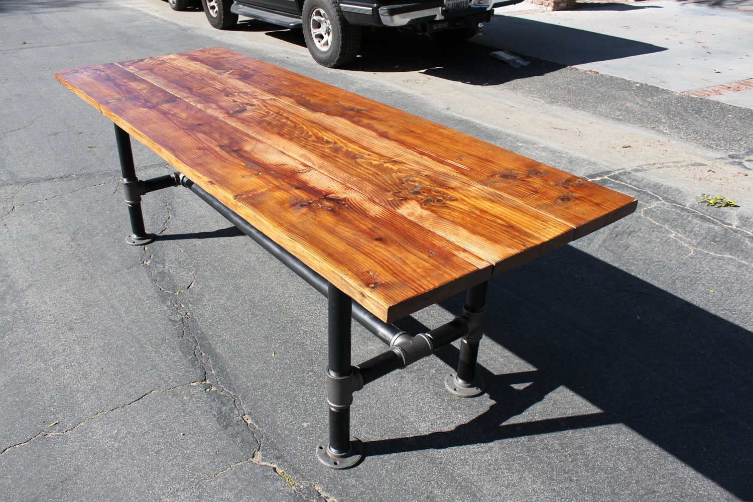 Rustic Reclaimed Wood Table with Industrial by StuartCollective