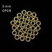 SALE 80 pcs Vermeil Jump Rings 3 mm OPEN 22 gauge