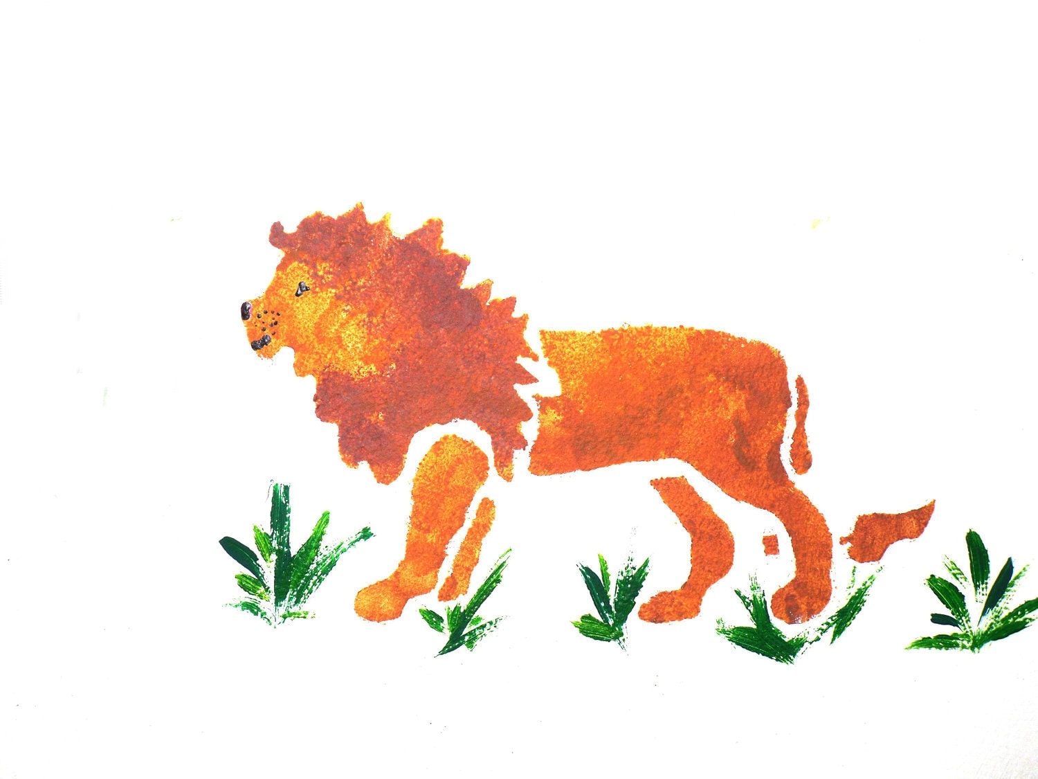 Lion wall stencil animal wall stencils by 3MonkeysWallStencils