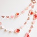 Reserved Listing..... Child's Room Decor, Upcycled paper garland, Pink heart garland with birds