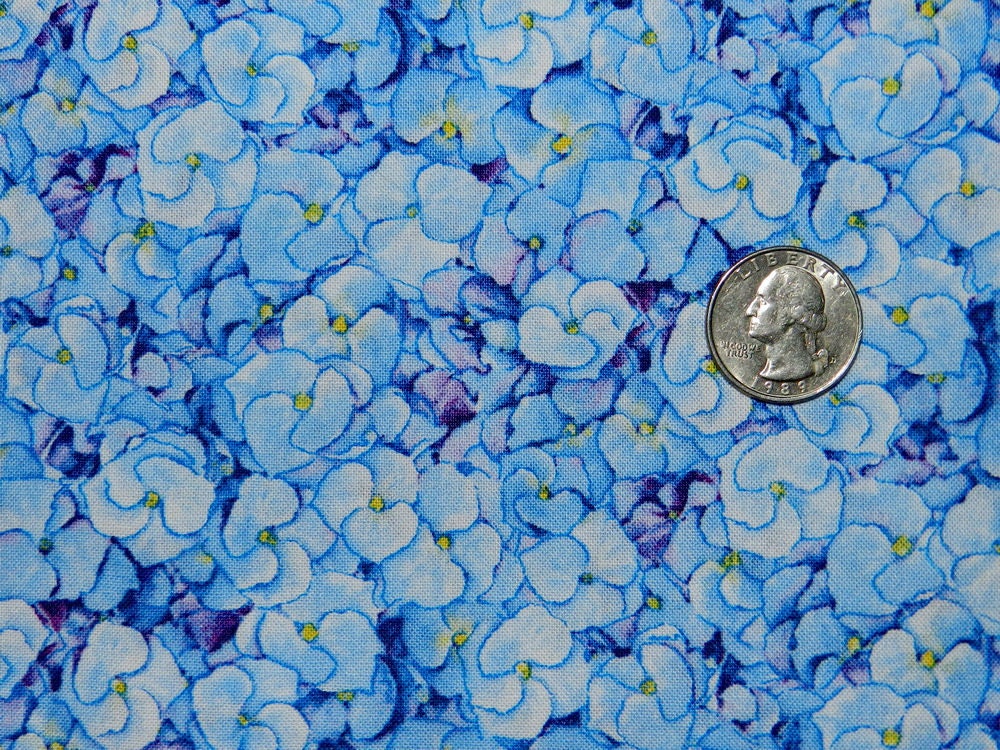 Blue Hydrangea by Elizabeth Studio Fabric By The Yard