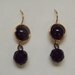 Victorian Reproduction Civil War Era Mourning Jewelry Earrings With Vintage Buttons