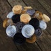 20 White Gold Black and Cream Handmade Rolled Paper Flower Bouquet for Brides, Weddings, Showers, Birthdays