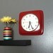 Red Retro Wall Clock