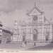 1910s Vintage Postcard: Firenze - Chiesa Santa Croce. Florence, Italy.