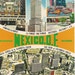 MAJOR SALE - MEXICO. Moderno, Modern, Air View of Columbus Circle, Vintage Used Postcard, 1960s, Ammex Asociados, S. A.