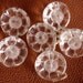 Vintage 1920s Deco Cut Glass Flower Buttons