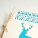 Deer, papercut poster, hand-cut, wall decor, A4