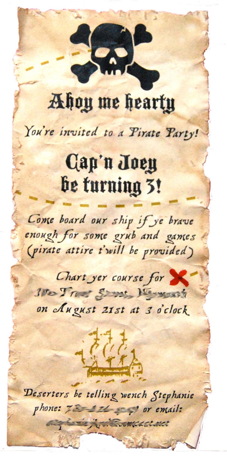 Pirate Party Invitations Templates 5