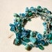 Turquoise, Blue, Aqua, Beaded Crochet Necklace,Beachy, Chic