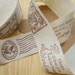 Zakka Retro Stamps and Post Chop Handmade Theme Cotton Fabric Label Tape Ribbon (6 Patterns)