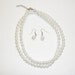 1 Pearl Necklace and 1 Set of Pearl Earings - WHite
