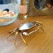 Vintage Solid Brass Crab Ashtray - SALE