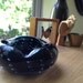 Vintage Midnight Blue Murano Bullicante Bowl