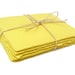 Yellow handmade paper, recycled, 10 small sheets, A2 card size