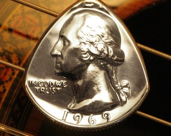 ANY YEAR Quarter Coin Guitar Pick | 1965-2017 | Birthday, Anniversary, Graduation, Christmas - The perfect personalized Men's & Women's gift