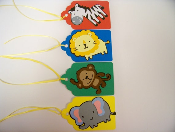 Zoo Animal Party Favor Tags