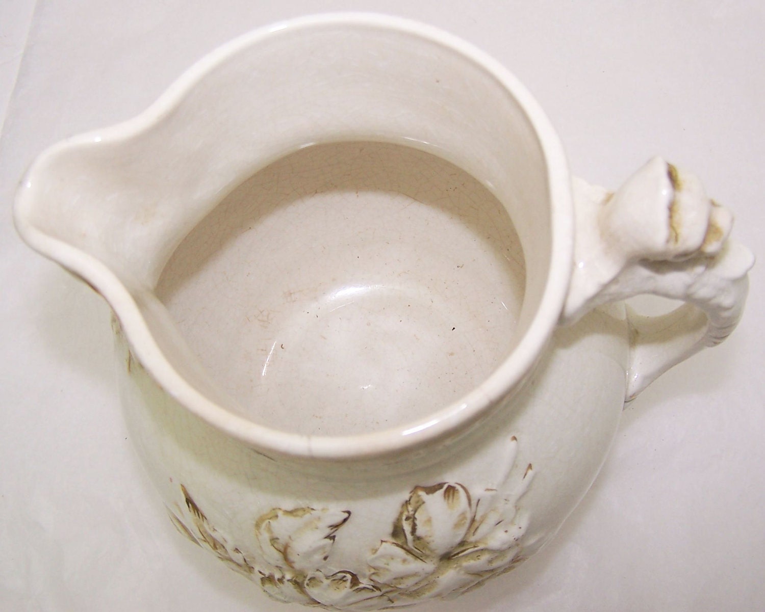 Haynes Ware Baltimore Pottery Pitcher 1800s Romantic Prairie