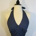Vintage 50s 60s Bombshell Halter Top Polka Dots