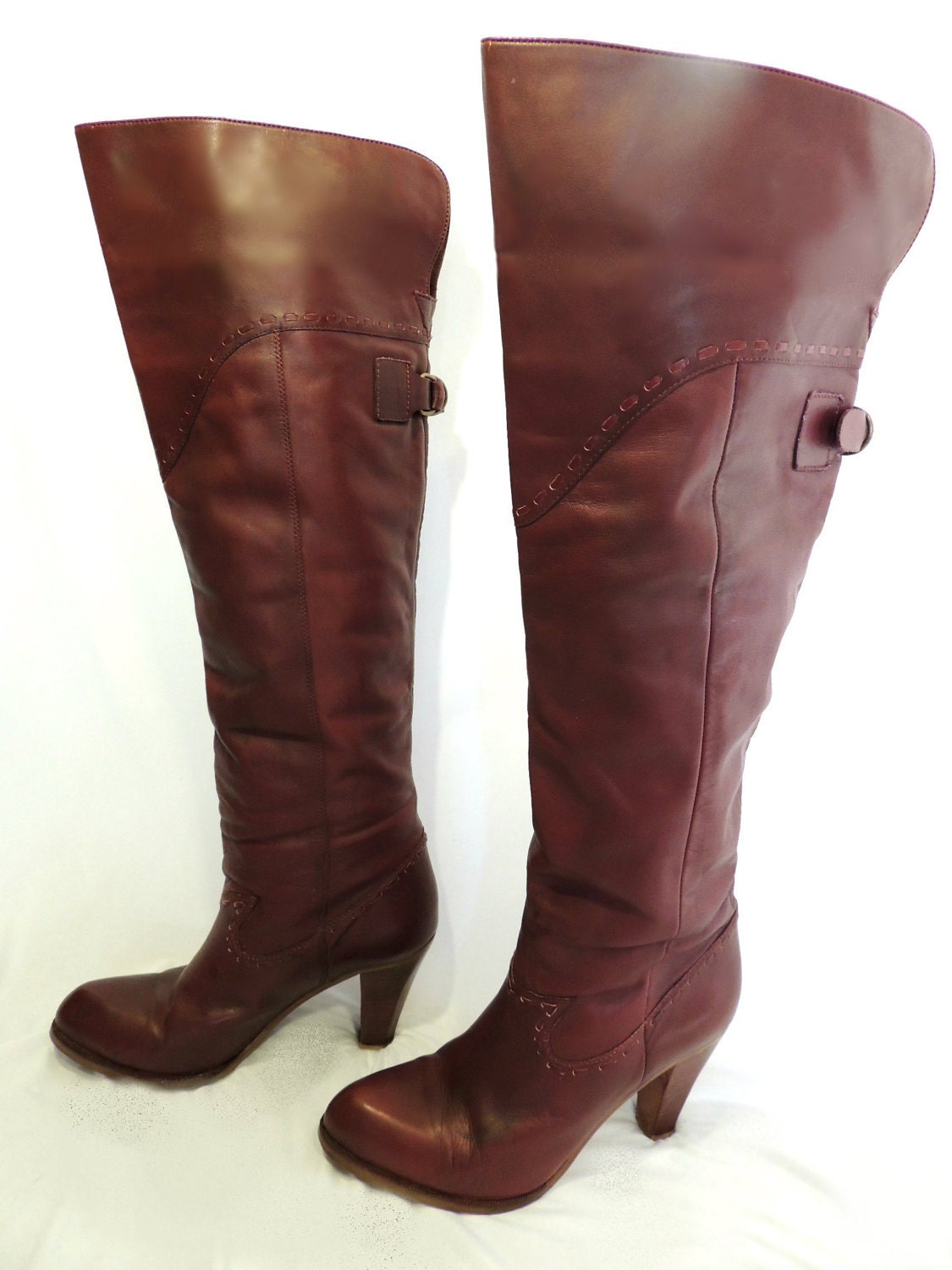 Vintage 70s Boots Bare Traps RARE Knee High Stacked by BoWinston