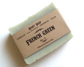 French Green Soap - All Natural soap, Unscented Soap, Handmade Soap, Vegan Soap
