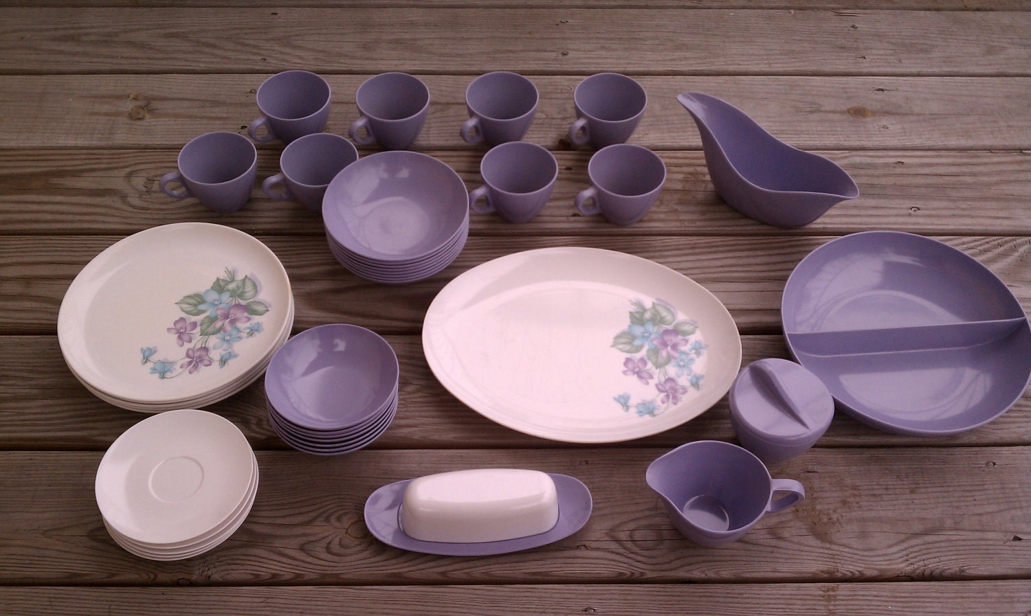 Lavender Dinnerware Melmac by Royalon Inc.