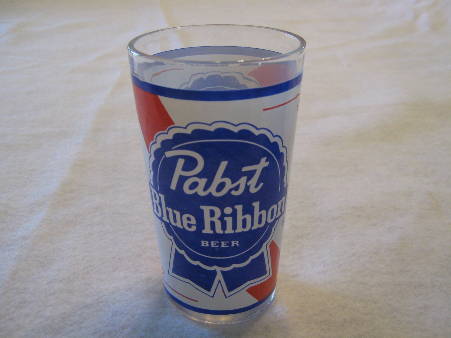 Vintage Pabst Blue Ribbon Beer Glass by SavedByDanell on Etsy