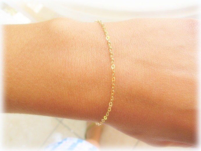 SALE Thin Gold bracelet Delicate Gold Bracelet everyday